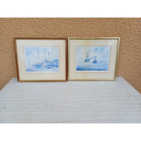 Paire de Lithographies de Peter Toms