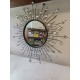 Miroir Soleil Fer Miroir Bisauté et Cabochons Diamants