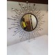 Miroir Soleil Fer Miroir Bisauté et Cabochons Diamants