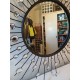 Miroir Soleil Fer Miroir Bisauté et Cabochons Diamants