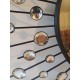 Miroir Soleil Fer Miroir Bisauté et Cabochons Diamants