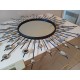 Miroir Soleil Fer Miroir Bisauté et Cabochons Diamants