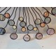 Décoration Soleil Fer et Cabochons Style Nacre de Couleurs