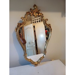 Miroir Résine Doré