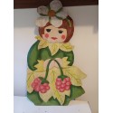Déco Bois Peint " Mamie Framboise "
