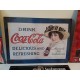 4 Plaques Publicitaire en Tole Coca Cola