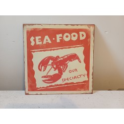 Plaque Publicitaire en Tole Sea Food