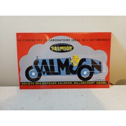 Plaque Publicitaire en Tole Moteurs Salmson