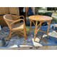 Table + Fauteuil Enfant Bambou et Rotin Vintage