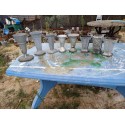 Lot de 8 Vases en Aluminium 1900