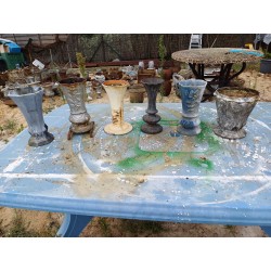 Lot de 6 Vases en Fonte de 1900 de Charleville-Mézières