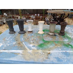 Lot de 6 Vases en Fonte de 1900 de Charleville-Mézières