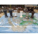 Lot de 6 Vases en Fonte de 1900 de Charleville-Mézières