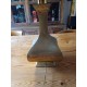 Lampe Bronze et Abat Jour Tissus Marron Foncé