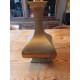 Lampe Bronze et Abat Jour Tissus Marron Foncé