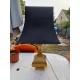 Lampe Bronze et Abat Jour Tissus Marron Foncé