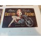 6 Plaques Tole Publicité " Pin Up "