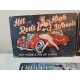 6 Plaques Tole Publicité " Pin Up "