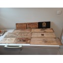 Lot de 11 Plaques Bois Grand Cru Vins