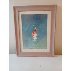 Lithographie de Dan Lay " Le Clown "