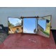 Miroir Triptyque 1876 : L.B