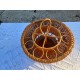 Panier Vintage Porte Bouteilles et Verres Osier