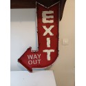 Panneau Tole " Exit Way out "