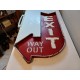 Panneau Tole " Exit Way out "