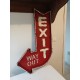 Panneau Tole " Exit Way out "
