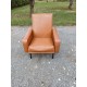 Fauteuil Vintage des Années 50/60 Skai Marron