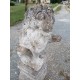 Paire de Lions en Pierre des Années 60