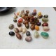 Lot d'Oeufs en Pierre dure + Chien + Grappe de Raisin