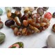 Lot d'Oeufs en Pierre dure + Chien + Grappe de Raisin