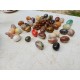 Lot d'Oeufs en Pierre dure + Chien + Grappe de Raisin