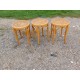 3 Tabourets Bois et Cannage