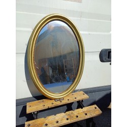 Miroir Bois et Stuk Doré Ovale