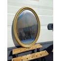 Miroir Bois et Stuk Doré Ovale