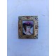 Broche Métal Doré , Porcelaine et Cabochons