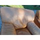 Paire de Fauteuils Vintage en Skai Marron Clair