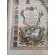 Lithographie Carte de France par Ph.Ruache 1745