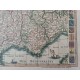 Lithographie Carte de France par Ph.Ruache 1745
