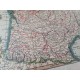Lithographie Carte de France par Ph.Ruache 1745