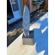 Déco Vintage Feuille Aluminium sur Socle Bois