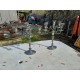 Paire de Chandeliers en Métal Argenté