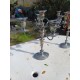 Paire de Chandeliers en Métal Argenté