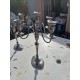 Paire de Chandeliers en Métal Argenté