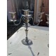 Paire de Chandeliers en Métal Argenté
