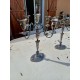 Paire de Chandeliers en Métal Argenté
