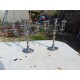 Paire de Chandeliers en Métal Argenté