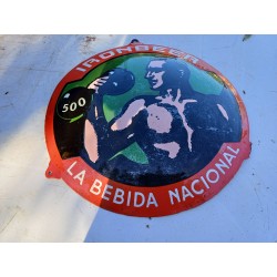 Plaque émaillée Iron Beer La Bedida Nacional Cuba